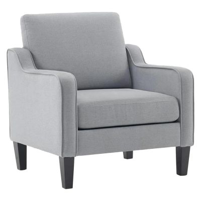 Luo Yi - CN Managerial Chairs, Mid Century Modern Accent Chair Living Room Chair Armchair Studio Office Apartment Lounge Chairs Furniture Home (Color : Light Grey)
