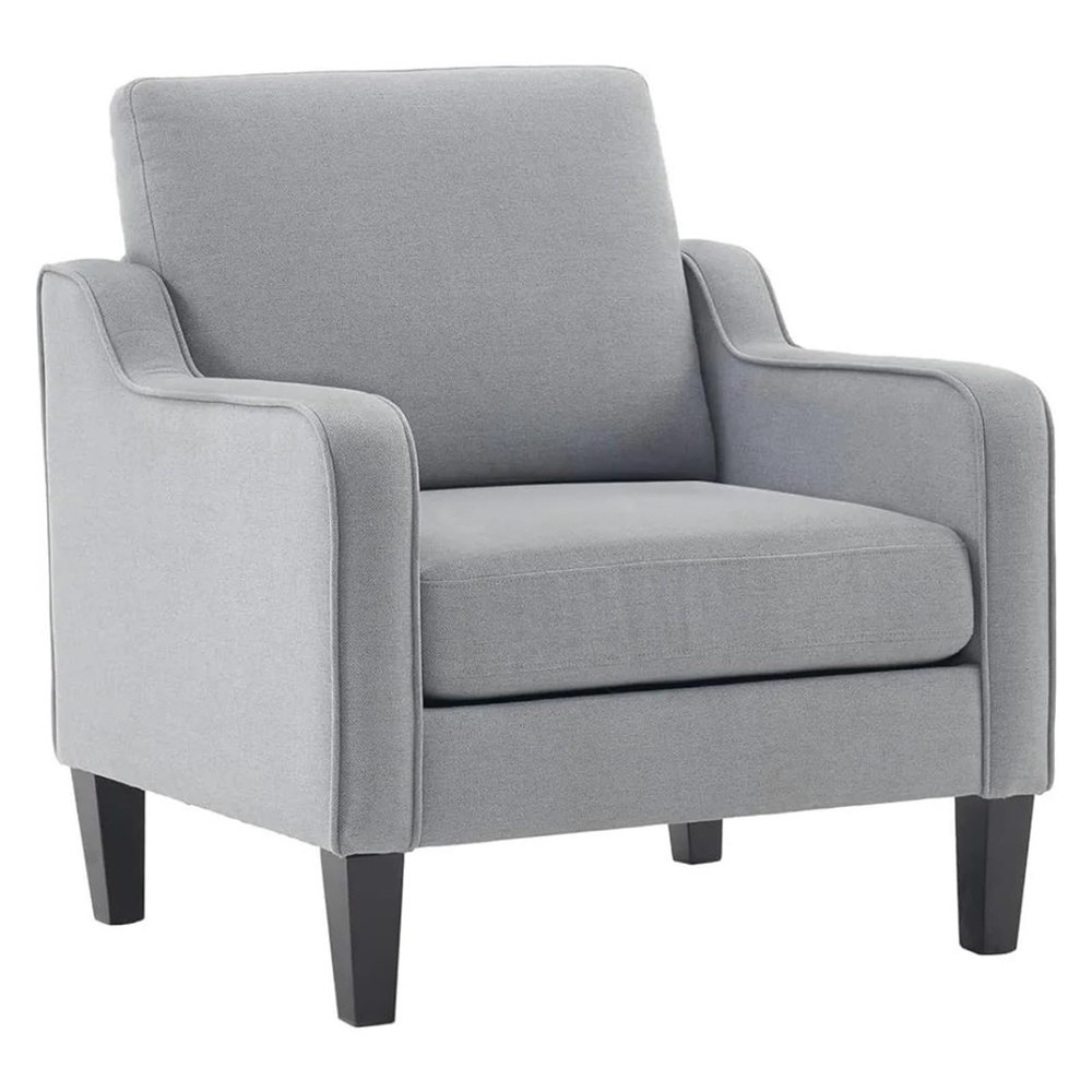 Luo Yi - CN Managerial Chairs, Mid Century Modern Accent Chair Living Room Chair Armchair Studio Office Apartment Lounge Chairs Furniture Home (Color : Light Grey)