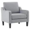 Luo Yi - CN Managerial Chairs, Mid Century Modern Accent Chair Living Room Chair Armchair Studio Office Apartment Lounge Chairs Furniture Home (Color : Light Grey) view 1