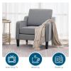Luo Yi - CN Managerial Chairs, Mid Century Modern Accent Chair Living Room Chair Armchair Studio Office Apartment Lounge Chairs Furniture Home (Color : Light Grey) view 3