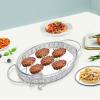 HAPPCUCOE Chafing Dish Buffet Set,2.11 Quart Stainless Steel Oval Food Warmer,Buffet Servers and Warmers for Wedding, Parties,Banquet,Buffets (Silver) view 3