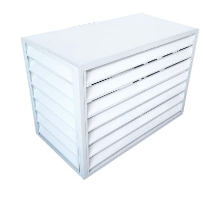 Mini split ac cover for outside unit , air conditioner rain cover,mini split standac cover for outside unit ac cover for outside unit noise reduction ( Color : White flat roof , Size : 110*60*80cm/4