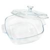 0.8L Small Tempered Glass Casserole Dish for Oven with Lid, Square Microwave Oven Baking Dish with Glass Lid view 3