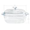 0.8L Small Tempered Glass Casserole Dish for Oven with Lid, Square Microwave Oven Baking Dish with Glass Lid view 4