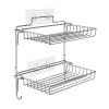 Haofy Bathroom Shelves Wall Mounted Kitchen Rack Organizer Strong Load Capacity, Folding Storage Rack 2 Tier, Easy to Install, Space Saving for, Multi Purpose view 3