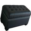 Foot Stool Ottoman Footrest Multifunction Folding Upholstered Tufted Storage Bench Footstool with Cover Solid Wood Legs,Pouffe Bed End Stool(Color:90cm)(Null 60cm) view 1
