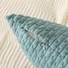 Kevin Textile Throw Pillow Covers Soft Corduroy Decorative Set of 2 Boho Striped Pillow Covers Pillowcases Farmhouse Home Decor for Couch Bed Sofa Living Room 16x16 Inch Dusty Green view 3