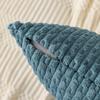 Kevin Textile Throw Pillow Covers Soft Corduroy Decorative Set of 2 Boho Striped Pillow Covers Pillowcases Farmhouse Home Decor for Couch Bed Sofa Living Room 16x16 Inch Blue Grey view 3