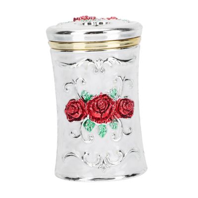 NPQPNAFC 1pc Home Supplies Room Press Cotton Creative Style Design Rose Retro Holder Sliver Household Pattern Dining Fork Vintage Decorative Restaurant Can Portable Flower Swab Party Boxes