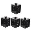NPQPNAFC 4pcs Organization Toiletries Makeup Ball Organizing Organizer Black Holder Square Salts Qtips Toothpick Swab Cosmetic Marble Storage Pad Resin Case Cotton Bath for Marbling Boxes view 1