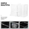 NPQPNAFC Round Cotton Pads Holder Cotton Balls Swab Holder Containers with Lid Q- tip and Cotton Ball Holder Makeup Pad Box Cosmetic Storage Case Acrylic Crystal Clear Boxes view 3