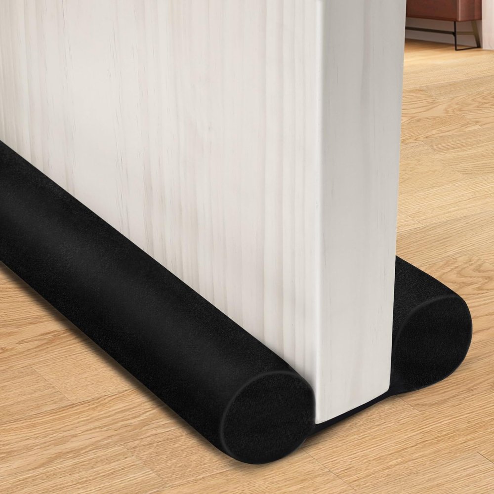 FOHOM Under Door Draft Stopper for Bottom of Door,Door Noise Stopper Blocker Cold Air Light Smell Sound Double Side Door Sweep, 30'' to 36'' Adjustable Gap Filler
