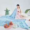XHCTNN Cool Fiber Fabric Quilt, Children's Adult Queen Size Summer Thin Quilt, Summer Air Conditioning Quilt for Hot Sleeper Night Sweats(C,150 * 200cm/59 * 79") view 3