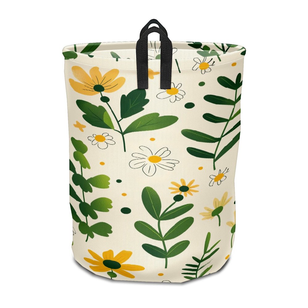 Spring Flowers Large Laundry Hamper Foldable Waterproof Dirty Clothes Basket Dorm Clean Laundry Baskets