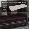 ANARACHON Leather Look Couch Cushion Covers Sofa Seat Slipcovers Sets Couches Furniture Protector for Sectional Armchair Loveseat Pets Kids Stretch Spandex Fabric (3 Cushion XL Sofa, Chocolate) view 3