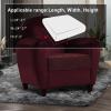 ANARACHON Leather Look Couch Cushion Covers Sofa Seat Slipcovers Sets Couches Furniture Protector for Sectional Armchair Loveseat Pets Kids Stretch Spandex Fabric (1 Cushion Armchair, Burgundy) view 3