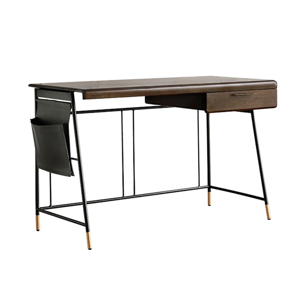 SONGCHAO Corner Desk 39"/47" Home Office Den Workstation Modern Office Desk with Drawers and Side Storage Pockets Computer Desk Study Desk Computer Desk (Size : 1.0 Meters)