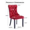 YICORPS Velvet Dining Chairs Set of 6 Upholstered Tufted Dining Room Chair Kitchen Side Chairs with Nailhead Trim and Wood Legs for Dining Room,Restaurant(Wine Red) view 3
