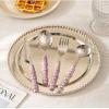 24-Piece Flatware Set, Service for 6Steak cutlery set with knife, fork, and spoon, stainless steel Western-style single-person high-beauty three-piece complete set view 4