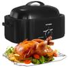 20 Quart Electric Roaster Oven with Self-basting Lid, Turkey Roaster Oven with Removable Pan and Rack, Black view 1
