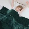 Aemicion Weighted Blanket for Adults Kids(10lbs,48"x72",Green on Both Sides) Sherpa Fleece Heavy Blanket for Sleeping Perfect for 80-110lbs, Machine Washable view 1