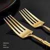 304 stainless steel flatware set for 8,slim waist high-end home dining cutlery, dessert knife, fork, spoon with extended thick handle tableware set view 4