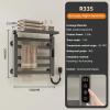 pealiritansemen Electric Heated Towel Rack, Made of Aluminum Alloy, Digital Display Touch Control Electric Towel Radiator, Available in Three Colors, Suitable for Heating Towels, Baby Clothes,White view 2