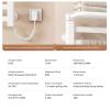 pealiritansemen Electric Heated Towel Rack, Made of Aluminum Alloy, Digital Display Touch Control Electric Towel Radiator, Available in Three Colors, Suitable for Heating Towels, Baby Clothes,White view 3
