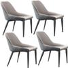 ELEFOCUS Curved Backrest Design Dining Chair, Kitchen Chairs Set of 4, Technological Fabric Chair Cover Side Chair, Makeup Chair(Size:49x50x83cm,Color:Beige-) view 1
