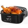 26QT Electric Roaster Oven, Electric Turkey Roaster with Viewing & Self-basting Lid, Stainless Steel Turkey Roaster Oven, Black view 1