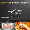 26QT Electric Roaster Oven, Electric Turkey Roaster with Viewing & Self-basting Lid, Stainless Steel Turkey Roaster Oven, Black view 4
