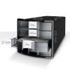 HAN Impuls 2.0 Drawer Box with 4 Closed Drawers for DIN A4/C4 Including Labelling Labels, Pull-Out Lock, Furniture Friendly Rubber Feet, Premium Quality, 1012-139, Black/Pastel view 2
