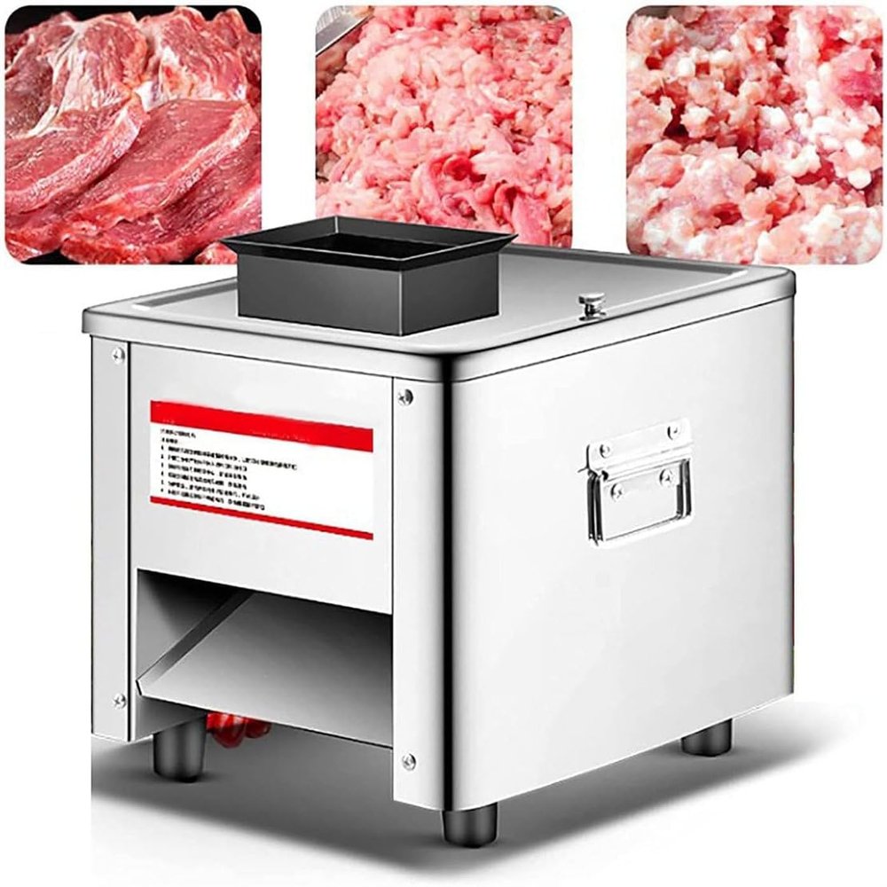 GYQSSD 850W Meat Cutter Machine, Electric Meat Slicer Shredded Machine, Slicer Cutter/Shredder Machine/Dicer Cutter, Commercial Electric Chicken Fish Beef Meat Vegetable Slicer,5MM