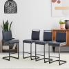 Lecut Modern Counter Height Barstools Set of 4,25" H Leather Upholstered Bar Stools with Back and Gold Metal Frame,Bar Stools for Kitchen Island,Pub,Home Bar view 1