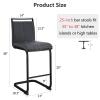 Lecut Modern Counter Height Barstools Set of 4,25" H Leather Upholstered Bar Stools with Back and Gold Metal Frame,Bar Stools for Kitchen Island,Pub,Home Bar view 2
