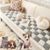 Zriechs 2024 New Funnyfuzzy Cream-Coloured Large Plaid Square Pet Mat Bed Couch Cover,Funny Fuzzy Couch Cover,Funny Fuzzy Pet Couch,Pet Bed Couch Cover (1#,70 * 210cm) view 1
