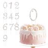 BEIDHIA Number Cake Topper 0-9,Silver Bling Rhinestone Happy Birthday Cake Topper for 10th 20th 30th 40th 50th 60th 70th 80th 90th Birthday Party Anniversary Wedding Cake Decorations view 1