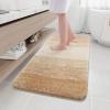 Arotive Microfiber Bathroom Rugs, Shaggy Soft and Absorbent Bath Rug, Non-Slip, Thick Plush Machine Washable Dry Bath Mats for Bathroom, Tub and Shower, 54x24, Beige, Rectangular view 1