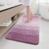Arotive Microfiber Bathroom Rugs, Shaggy Soft and Absorbent Bath Rug, Non-Slip, Thick Plush Machine Washable Dry Bath Mats for Bathroom, Tub and Shower, 47x24, Purple, Rectangular view 1