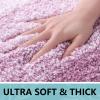 Arotive Microfiber Bathroom Rugs, Shaggy Soft and Absorbent Bath Rug, Non-Slip, Thick Plush Machine Washable Dry Bath Mats for Bathroom, Tub and Shower, 47x24, Purple, Rectangular view 3