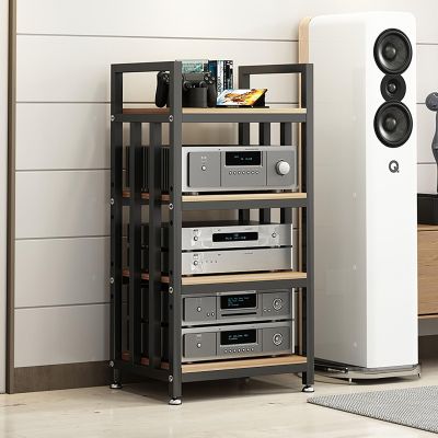 DONGYUE Media Storage Cabinet, Audio Video Media Stand Cabinet with 4 Shelves,Modern AV Cabinet, Storage for Entertainment Stereo Component, for Home, Store and Office,Height Adjustable (Color : B)