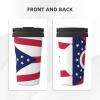 WANGHAHA Ohio State Flag Print Thermal Coffee Tumbler Stainless Steel Reusable Coffee Mug,Gift For Men Women view 3