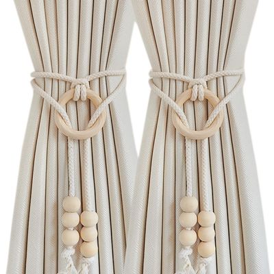 1 Pair Simple Curtain Tiebacks Rope Living Room Tassels Curtain Tiebacks Drapery Curtain Buckle Tieback Holdbacks (Style-2)