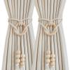 1 Pair Simple Curtain Tiebacks Rope Living Room Tassels Curtain Tiebacks Drapery Curtain Buckle Tieback Holdbacks (Style-2) view 1