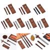 MEELYHOME Foldable Chopsticks Travel Friendly Chopsticks with Leather Case Wood Tablewares Convenient Utensils for Outdoor Use, 20.8CM view 2