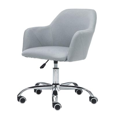 Ergonomic Home Office Desk Chair Computer Desk Task Chair with Armrests & Lumbar Support, Adjustable Height, Max Load 150kg (Grey)