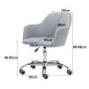 Ergonomic Home Office Desk Chair Computer Desk Task Chair with Armrests & Lumbar Support, Adjustable Height, Max Load 150kg (Grey) view 2