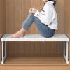 XHTLLO Adjustable Space Saving Wardrobe Sink Tension Shelf, Expandable Closet Shelf Organizer for Sorting Storage, Carbon Steel and Plastic Material, Multifunctional Design(87-108cm) view 2