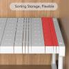 XHTLLO Adjustable Space Saving Wardrobe Sink Tension Shelf, Expandable Closet Shelf Organizer for Sorting Storage, Carbon Steel and Plastic Material, Multifunctional Design(87-108cm) view 3