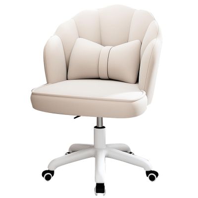 Cute Flower Petal Task Chair, Velvet Vanity Chair, 360 Swivel Ergonomic Swivel Task Office Chair, Living Room, Home Office, Bedroom Executive Desk Chair